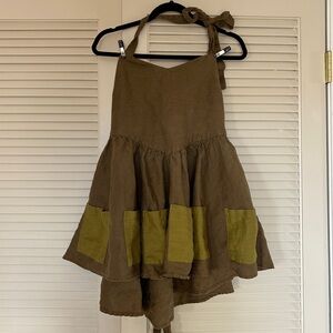 Fashion Brand Company halter pocket dress olive green size small